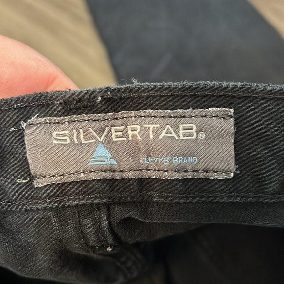 SILVERTAB LEVIS 90’s VINTAGE LOOSE FIT BLACK JEANS MADE IN USA WOMENS 28 - Picture 10 of 16
